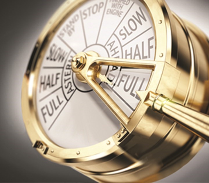 Dial pointing to full