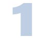 Large, light blue number one on a plain white background.