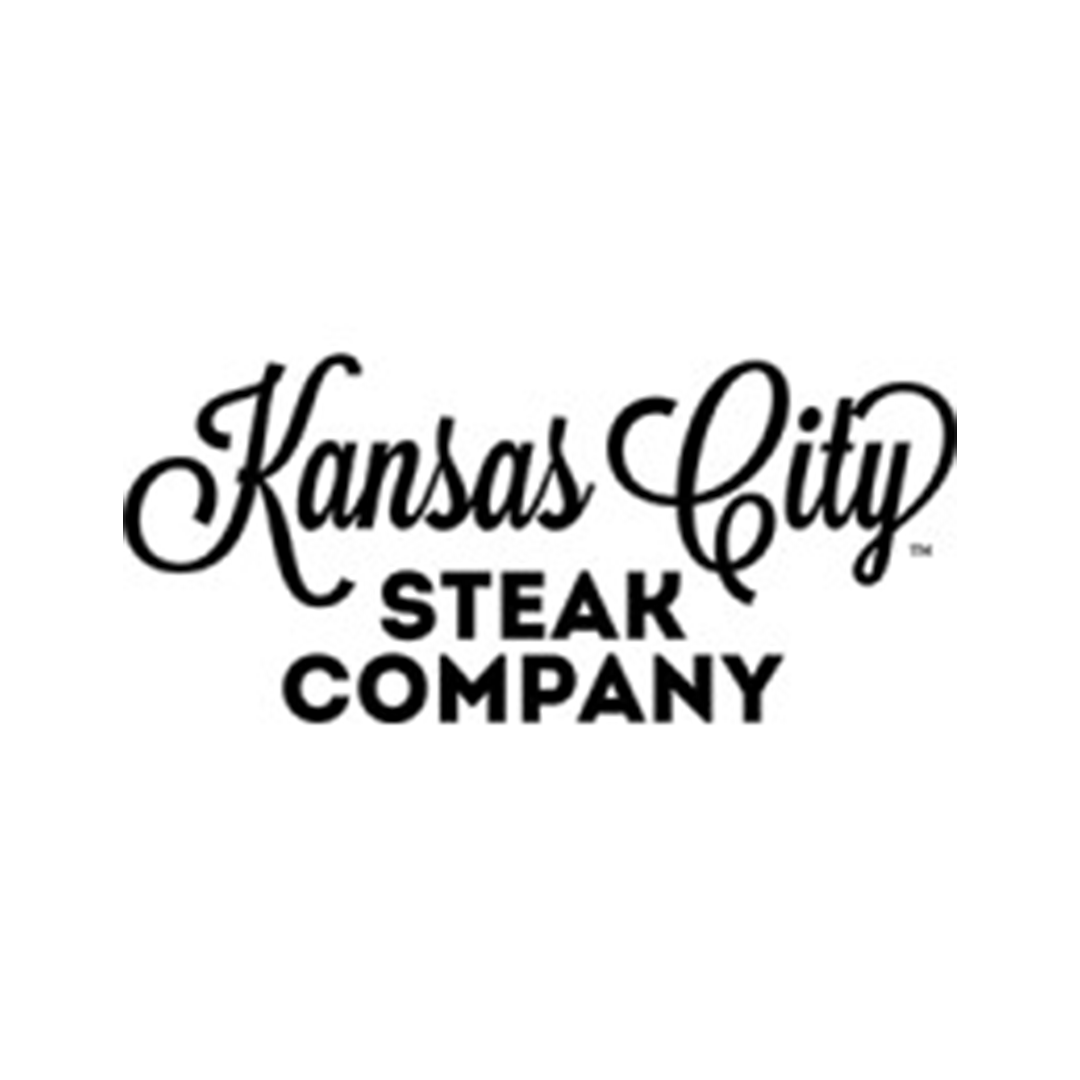 Kansas City Steak Company logo with Kansas City in cursive script above STEAK COMPANY in bold uppercase letters, all in black on a white background.
