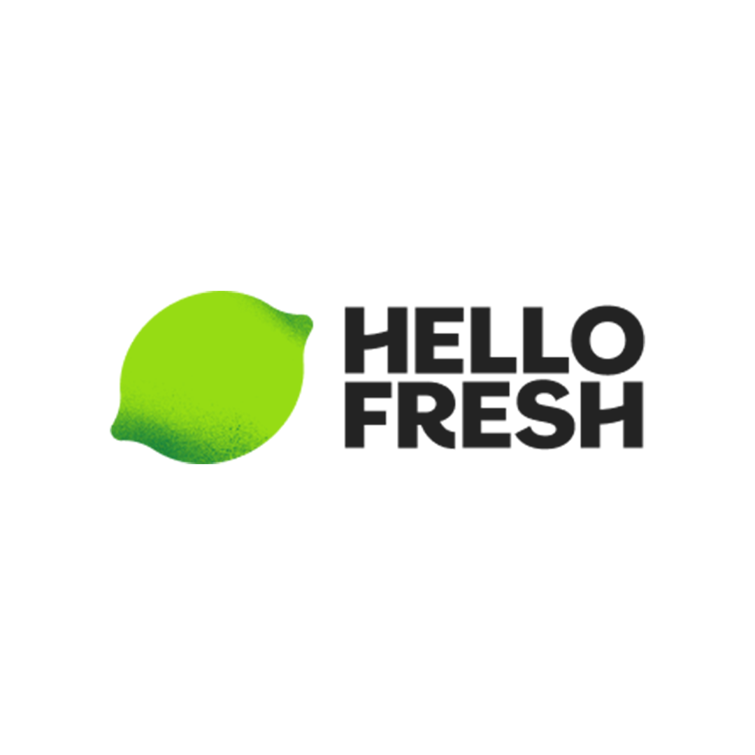 HelloFresh logo featuring a lime icon next to the company name.